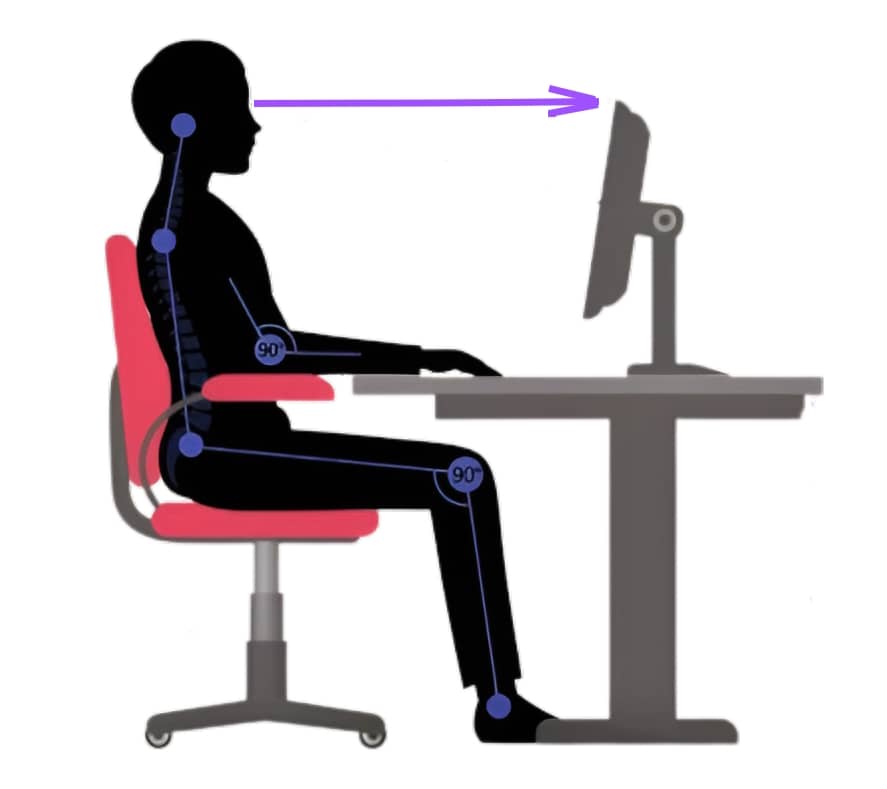 nastavení výšky monitoru