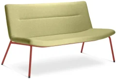 Dvojmístné křeslo Oslo Lounge OL-K2-N14 (podnož signální červená RAL 3001)