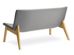 2-místné křeslo OSLO LOUNGE OL-K2-D  (podnož masívní jasan mořený na dub)