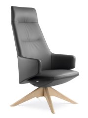 Designové luxusní Křeslo Melody Lounge ML-XL-FR,FW (dřevěný kříž, automatická synch. mechanika)