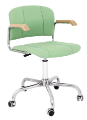 Zdravotnická židle Kovonax PENTEX III D-F – elegantní židle s bukovými područkami