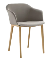 Konferenční křeslo Wave 033-WP (dřevoplastová podnož, celočalouněný korpus)