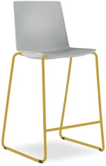 Barová židle SKY FRESH 060-Q-N16 (4-nohá kostra odstín medově žlutá RAL 1005, celoplastový korpus)