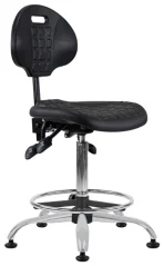 Antistatická židle 1291 PU ASYN C antistatic ESD - (vysoký píst + kruh pod nohy)
