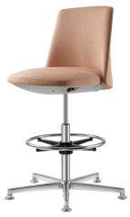 Luxusní barová židle MELODY DESIGN 777-FR (skrytá synchronní mechanika, ALU kříž, nastavitelný kruh