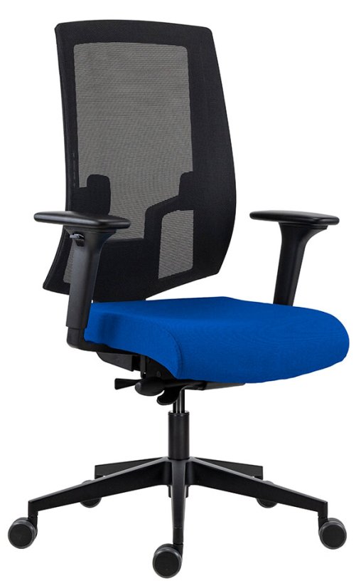 Kancelářská židle LAPEL 2900 SYN-B ALU černá