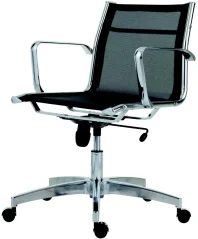 Designové kancelářské křeslo 8850 KASE Mesh Low black Antares – předoboční levý pohled
