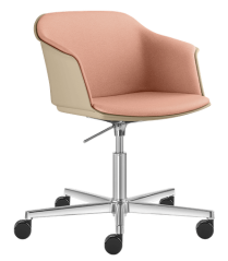 Kancelářská židle Wave 032,F37-N6 (5-ramenný ALU kříž leštěný, kolečka, plastový korpus s vnitřním č