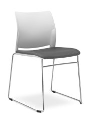 Konferenční židle TREND 521-Q-N1 (podnož černá, čal. sedák, opěrák plast, stohovatelná)