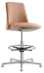 Luxusní barová židle MELODY DESIGN 777-FR (skrytá synchronní mechanika, ALU kříž, nastavitelný kruh