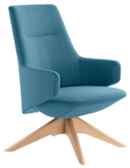 Designové křeslo Melody Lounge ML-L-RA,FW  (dřevěný kříž, houpací mechanika s aretací)