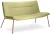 Dvojmístné křeslo Oslo Lounge OL-K2-N13 (podnož cihlově červená PANTONE 17-1532 TCX)