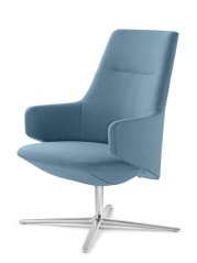 Luxusní křeslo Melody Lounge ML-L-FR-N6 (4-ramenný ALU leštěný kříž, automatická synch. mechanika)