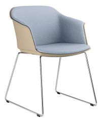 Konferenční křeslo Wave 032-Q-N4 (drátěná kostra chromovaná, plastový korpus s vnitřním čalouněním)