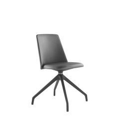 Otočná židle MELODY CHAIR 361,F90-BL (4-ramenný nylonový černý kříž, kluzáky)