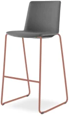 Barová židle SKY FRESH 065-Q-N13 (4-nohá kostra cihlově červená PANTONE 17-1532 TCX, celočalouněný k