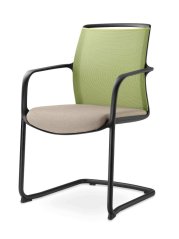 Konferenční židle Leaf 505-Z-N1 (kostra pérovka černá, stohovatelná)