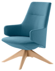 Designové křeslo Melody Lounge ML-L-RA,FW (dřevěný kříž, houpací mechanika s aretací)
