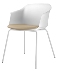 Konferenční křeslo Wave 030-N0 (4-nohá ocelová kostra bílý nástřik, plastový korpus)