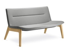 2-místné křeslo OSLO LOUNGE OL-K2-D (podnož masívní jasan mořený na dub)