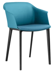 Konferenční křeslo Wave 030-BL (4-nohá nylonová kostra černá, plastový korpus)