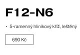 01212-F12-N6: F12-N6 5-ramenný hliníkový kříž, leštěný