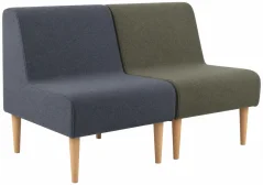 PIAVE 102 WOOD - 2místná lounge pohovka na dřevěných nohách