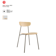 Jídelní židle Trivi TR-126W-N7 (kostra bronzový nástřik, sedák i opěrák překližka, stohovatelná)