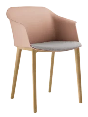 Konferenční křeslo Wave 030-WP (dřevoplastová podnož, plastový korpus)