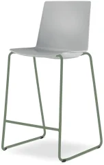 Barová židle SKY FRESH 060-Q-N12 (4-nohá kostra šalvějově zelená PANTONE 17-6212 TCX, celoplastový k