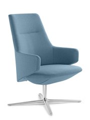 Luxusní křeslo Melody Lounge ML-L-FR-N6 (4-ramenný ALU leštěný kříž, automatická synch. mechanika)