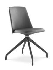 Otočná židle MELODY CHAIR 361,F90-BL (4-ramenný nylonový černý kříž, kluzáky)