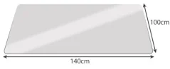 Technický nákres ochranné podložky pod židli XL 140x100 cm s kótami
