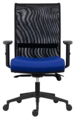 Ergonomická kancelářská židle Antares 1580 SYN SL GALA NET, síťovaný opěrák, plastový kříž – přední pohled