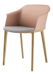 Konferenční křeslo Wave 030-WP (dřevoplastová podnož, plastový korpus)