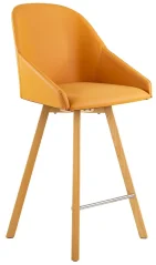 barové křesílko Armonica Wood SG - dřevěné nohy, předoboční pohled