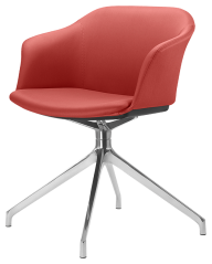 Otočná židle Wave 033,F70-N6 (4-ramenný ALU kříž leštěný, kluzáky, celočalouněný korpus)