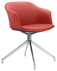 Otočná židle Wave 033,F70-N6 (4-ramenný ALU kříž leštěný, kluzáky, celočalouněný korpus)