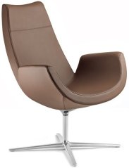 Křeslo RELAX RE-V-RA,F27-N6 (houpací mechanika, 4-ramenný ALU kříž leštěný, vysoký opěrák)