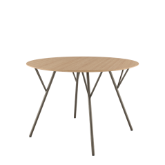 Jídelní stůl stolek Trivi TR-T730/1100-N7  (nohy bronzový nástřik, deska březová překližka ?110 cm)