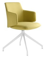 Konferenční otočné křeslo MELODY MEETING 360,F70-N0 (4-ramenný ALU bílý kříž, kluzáky)