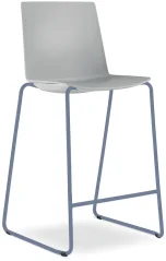 Barová židle SKY FRESH 060-Q-N15 (4-nohá kostra odstín holubí modrá RAL 5014, celoplastový korpus)