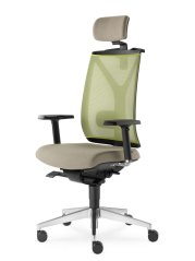 Ergonomická židle Leaf 503-SYS (mechanika s bočním nastavením, 5x blokace)