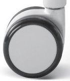 01112-KOL-BIL: Kolečka, bílá (s pryží, tvrdé podlahy)