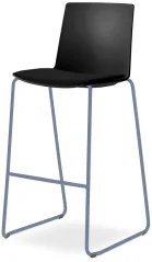 Barová židle SKY FRESH 062-Q-N15 (4-nohá kostra odstín holubí modrá RAL 5014, čalouněný sedák)