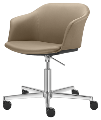 Kancelářská židle Wave 033,F37-N6 (5-ramenný ALU kříž leštěný, kolečka, celočalouněný korpus)