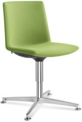 Konferenční židle SKY FRESH 055,F60-N6 (4-ramenný ALU kříž leštěný, celočalouněný korpus, kluzáky)