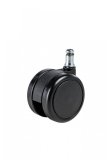 0114-R65: Plastová kolečka 1018 pro měkké povrchy, černá (65mm)