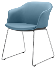 Konferenční křeslo Wave 033-Q-N4 (drátěná kostra chromovaná, celočalouněný korpus)