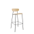 Barová židle Trivi TR-128W-N1 (kostra černý nástřik, sedák i opěrák překližka)
